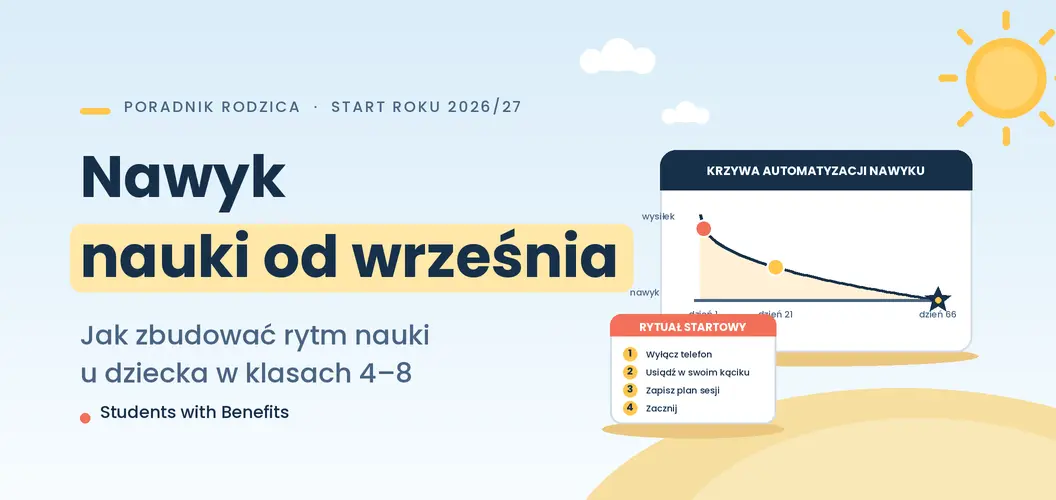 Nawyk nauki u dziecka w klasach 4–8 – plan od września