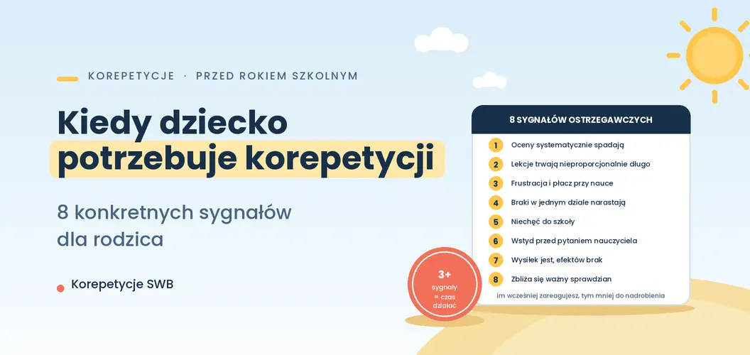 Kiedy dziecko potrzebuje korepetycji – 8 sygnałów